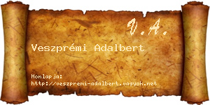Veszprémi Adalbert névjegykártya